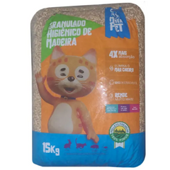 Areia Higiênica Granulado De Madeira 15kg Motta Pet