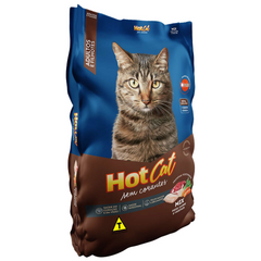 Ração Hot Cat Mix Sem Corantes Para Gatos Adultos E Filhotes Sabor Peixe, Carne E Vegetais 20kg