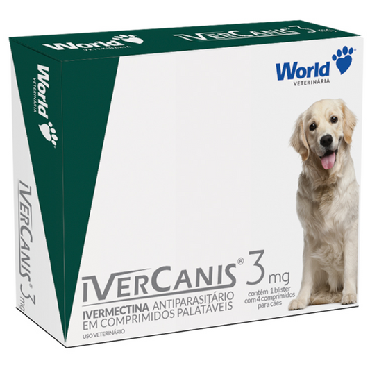 Antiparasitário Ivercanis 3mg Para Cães De 15kg