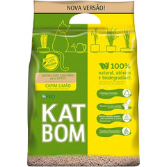Areia Para Gato Katbom Natural Granulado Higiênico Capim Limão 3 Kg