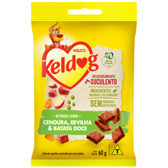 Petisco Keldog Bifinho Para Cães Sabor Cenoura, Ervilha & Batata Doce 60gr