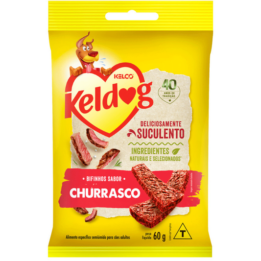 Petisco Keldog Bifinho Para Cães Sabor Churrasco 60gr