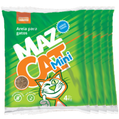 Areia Higiênica Maz Cat Mini Fardo Com 5 Unidades De 4kg