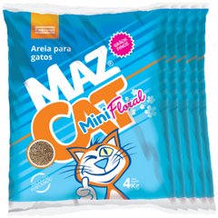 Areia Higiênica Maz Cat Mini Floral Fardo Com 5 Unidades De 4kg