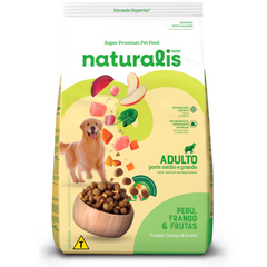 Ração Naturalis Para Cães Adultos De Raças Médias E Grandes Sabor Peru, Frango E Frutas 12kg