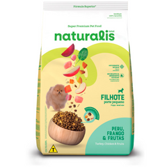 Ração Naturalis Para Cães Filhotes De Raças Pequenas Sabor Peru, Frango E Frutas 2,5kg