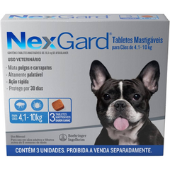 Remedio Antipulgas Nexgard De 4kg A 10 Kg 3 Comprimidos