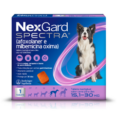 Antipulgas E Carrapatos Nexgard Spectra G Para Cães De 15,1 A 30kg Com 1 Tablete