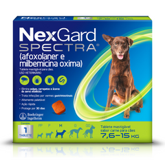 Antipulgas E Carrapatos Nexgard Spectra M Para Cães De 7,6 A 15kg Com 1 Tablete