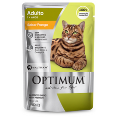 Ração Gato Optimum Sachê Adulto Frango 85g
