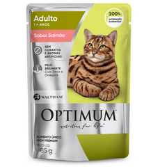 Ração Úmida Optimum Sachê Gatos Adultos Salmão 85 G