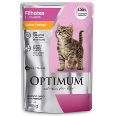 Ração Úmida Optimum Sachê Gatos Filhotes Frango 85g