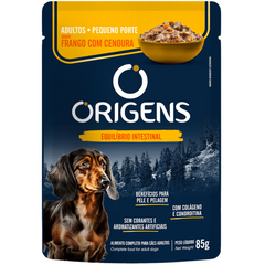 Ração Úmida Origens Para Cães Adultos Porte Pequeno Sabor Frango Com Cenoura 85g