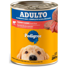 Ração Úmida Pedigree Lata Sabor Patê De Carne Para Cães Adultos 280gr