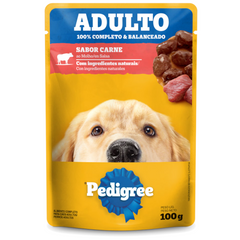 Ração Úmida Pedigree Sachê Sabor Carne Ao Molho Para Cães Adultos 100gr
