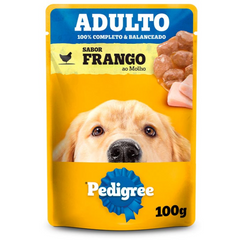 Ração Úmida Pedigree Sachê Sabor Frango Ao Molho Para Cães Adultos 100gr