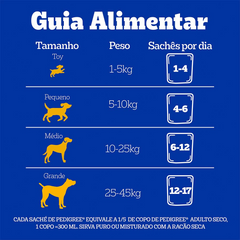 Ração Úmida Pedigree Sachê Promocional Leve 18 Pague 15 Sabor Carne Ao Molho Para Cães Adultos Raças Pequenas 100gr