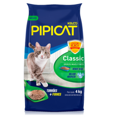 Areia Higiênica Para Gatos Pipicat Classic 4kg