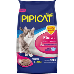 Areia Higiênica Para Gatos Pipicat Floral 12kg