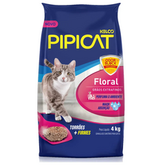 Areia Higiênica Para Gatos Pipicat Floral 4kg