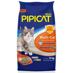 Areia Higiênica Para Gatos Pipicat Multicat 12kg