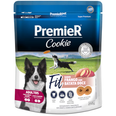 Biscoito Premier Cookie Fit Sabor Frango Com Batata Doce Para Cães Adultos 250gr
