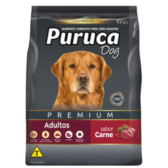 Ração Puruca Dog Premium Para Cães Adultos Sabor Carne 15kg