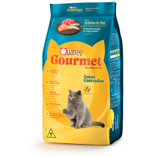 Ração Quatree Gourmet Delícias Do Mar Para Gatos Castrados 1kg