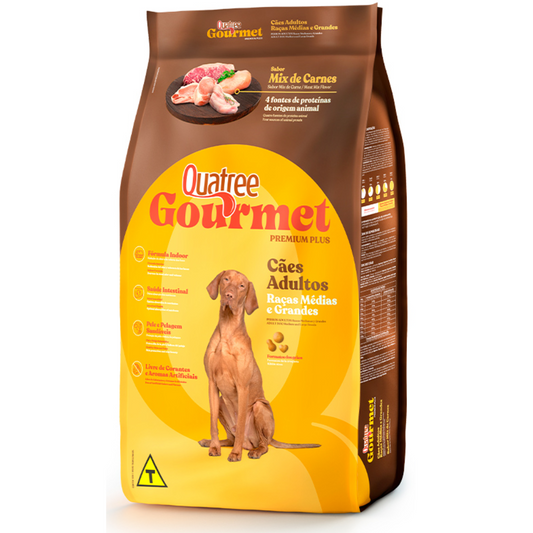 Ração Quatree Gourmet Sem Corantes Cães Adultos Raças Médias E Grandes 20kg