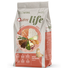 Ração Quatree Life Para Gatos Castrados Sabor Salmão E Arroz 10,1kg