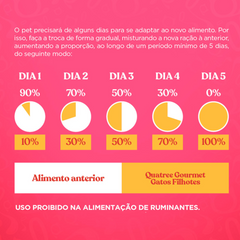 Ração Quatree Gourmet Para Gatos Filhotes Sabor Carne E Leite 10,1 Kg