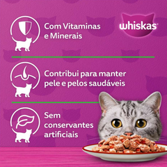 Ração Úmida Whiskas Sachê Sabor Carne Jelly Para Gatos Adultos 85gr