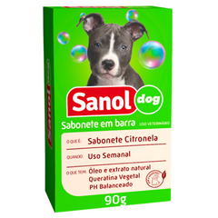 Sabonete Sanol Dog Citronela Para Cães E Gatos 90gr