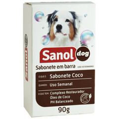 Sabonete Sanol Dog Coco Para Cães E Gatos 90gr