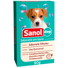 Sabonete Sanol Dog Para Cães E Gatos Filhotes 90gr