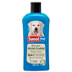 Shampoo Para Cães Com Pelos Claros Sanol Dog 500ml