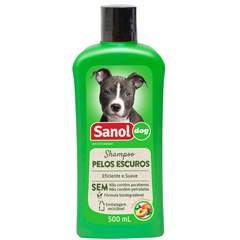 Shampoo Para Cães Com Pelos Escuros Sanol Dog 500ml