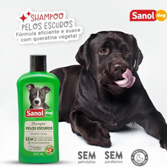Shampoo Para Cães Com Pelos Escuros Sanol Dog 500ml