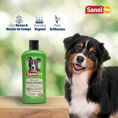 Shampoo Para Cães Com Pelos Escuros Sanol Dog 500ml