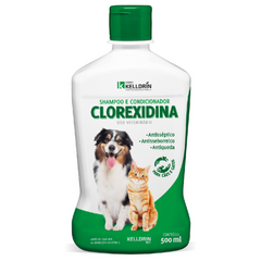 Shampoo E Condicionador Clorexidina Para Cães E Gatos Kelldrin 500ml