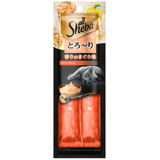 Petisco Cremoso Sheba Para Gatos Adultos Sabor Atum 24gr