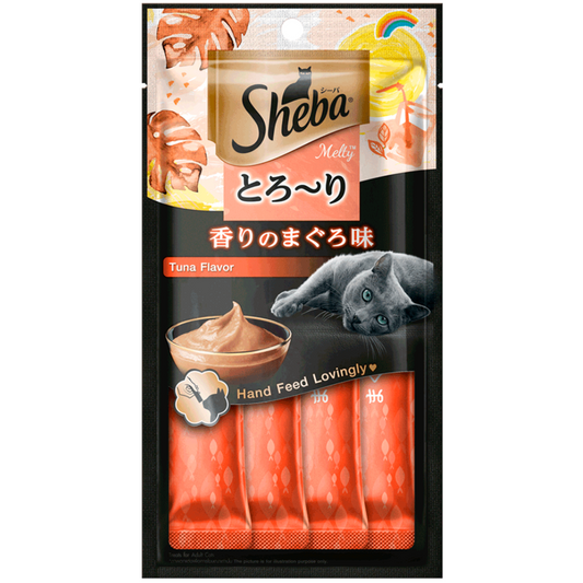 Petisco Cremoso Sheba Para Gatos Adultos Sabor Atum 48gr