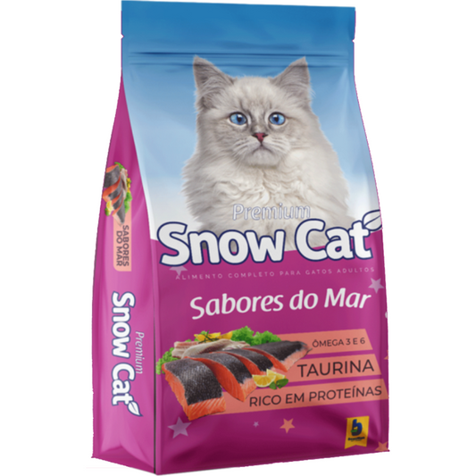 Ração Snow Cat Sabores Do Mar Para Gatos Adulto 25kg