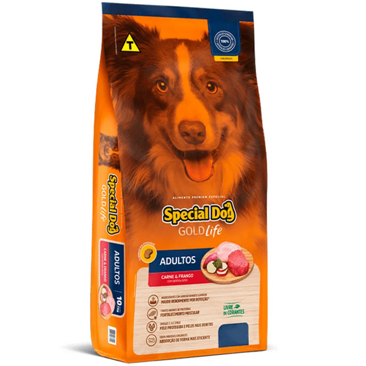 Ração Special Dog Goldlife Para Cães Adultos Sabor Carne E Frango 15kg