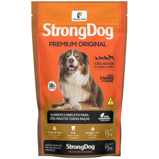 Ração Strong Dog Para Cães Adultos 15kg