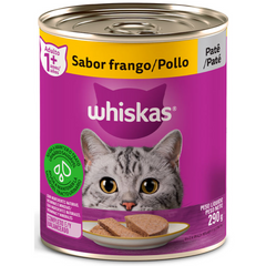 Ração Úmida Whiskas Lata Sabor Patê De Frango Para Gatos Adultos 290gr