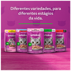 Ração Úmida Whiskas Sachê Promocional Leve 20 Pague 16 Sabor Carne Ao Molho Para Gatos Adultos 85gr