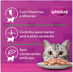 Ração Úmida Whiskas Sachê Sabor Atum Ao Molho Para Gatos Adultos 85gr