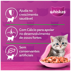 Ração Úmida Whiskas Sachê Sabor Frango Ao Molho Para Gatos Filhotes 85gr