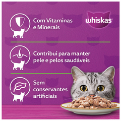 Ração Úmida Whiskas Sachê Sabor Frango Ao Molho Para Gatos Adultos 85gr